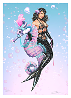 Bettie Page - Carousel Fine Art Print by Olivia De Berardinis