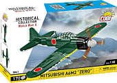 Cobi: World War II - Mitsubishi A6M2 "Zero" Fighter Plane Historical Collection 1/48th Scale Building Block Construction Set (170 Pieces)