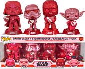 Star Wars - Yoda, Chewbacca, Darth Vader & Stormtrooper Valentine's Day Diamond Glitter Pop! Vinyl Figure 4-Pack