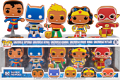 DC Super Heroes - Gingerbread Batman, Aquaman, Superman, The Flash & Wonder Woman Pop! Vinyl Figure 5-Pack