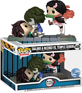 Demon Slayer - Tanjiro & Nezuko Vs Temple Demon Pop! Moment Vinyl Figure