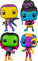Marvel: Blacklight - Shuri, Wasp, Gamora & Nebula Blacklight Pop! Vinyl Bundle (Set of 4)