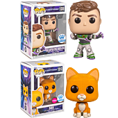 Lightyear (2022) - Alpha Suit Buzz and Flocked Sox (Funko/Popcultcha Exclusive) Pop! Vinyl Figures (Set of 2)