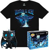 Game of Thrones - Icy Viserion Glow in the Dark Funko Pop! Vinyl Figure & T-Shirt Box Set