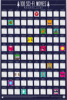 Gift Republic - 100 Sci-Fi Movies Bucket List Scratch Off Poster