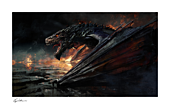 Greg Rutkowski - Dragon Cave 2 Fine Art Print by Greg Rutkowski