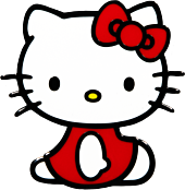 Hello Kitty - Hello Kitty Sitting in Red Dress Enamel Pin #3