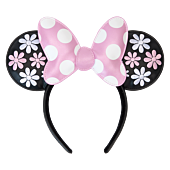 Disney - Minnie Mouse Floral Rocks the Dots Faux Leather Ear Headband