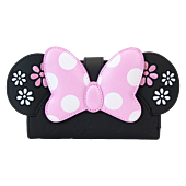 Disney - Minnie Mouse Floral Rocks the Dots 4" Faux Leather Flap Wallet