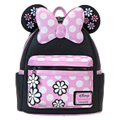 Disney - Minnie Mouse Floral Rocks the Dots 10" Faux Leather Mini Backpack