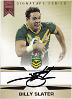 NRL Rugby League - 2013 Rugby Trading Card Collection Signature Set - Billy Slater