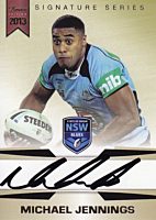 NRL Rugby League - 2013 Rugby Trading Card Collection Signature Set - Michael Jennings