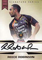 NRL Rugby League - 2013 Rugby Trading Card Collection Signature Set - Reece Robinson