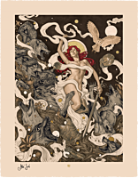 Little Red Riding Hood - Red Fine Art Print by Mate Jako
