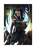 Star Wars: The Mandalorian - The Jedi: Ahsoka Tano & Grogu Fine Art Print by Richard Luong