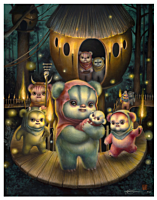 Star Wars - It Takes an Ewok Village Fine Art Print by Mab Graves