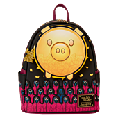 Squid Game - Piggy Bank Masked Men Glow in the Dark 10" Faux Leather Mini Backpack